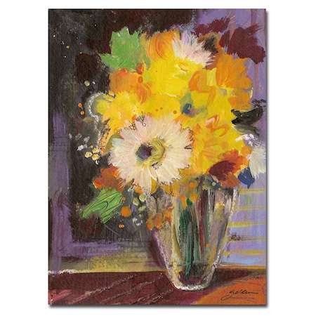 Trademark Fine Art Glass Vase by Sheila Golden 14x19 Ready to Hang!, 14x19 SG006-C1419GG